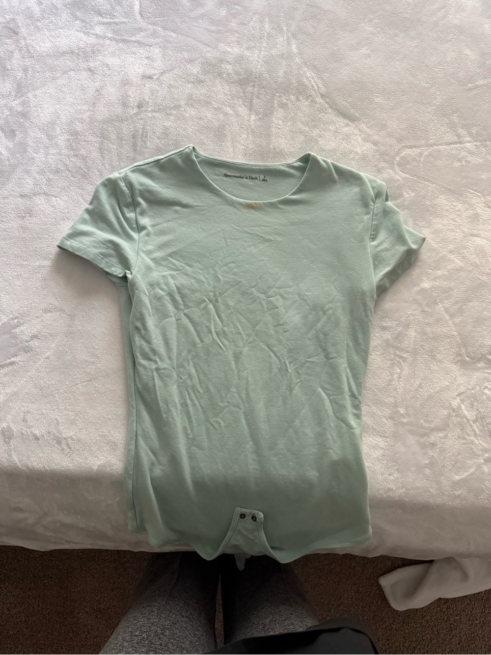 Abercrombie & Fitch Women's Light blue short Sleeve Bodysuit